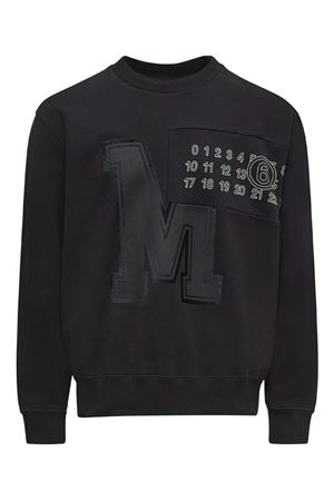 Black cotton sweatshirt MM6 MAISON MARGIELA | SH0GU0029M25014900